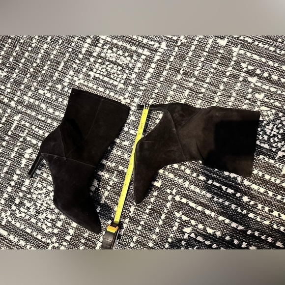 ALLSAINTS Orlana Pointed Toe Heeled Leather Suede Boots In Black Size: 36 US 5 - Picture 8 of 11